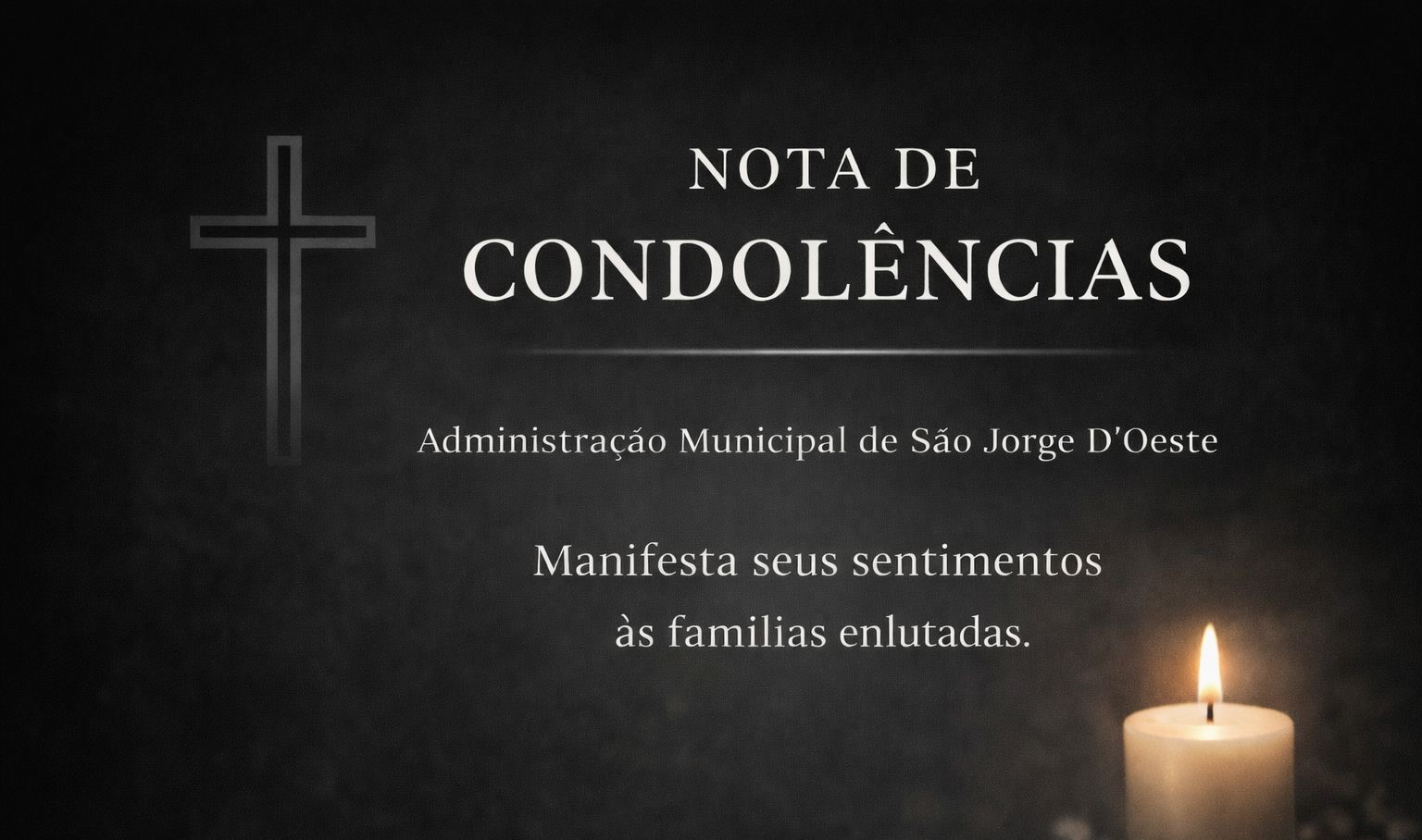 NOTA DE PESAR – ADMINISTRAÇÃO MUNICIPAL