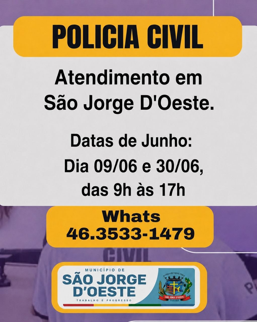 Atendimento da Polícia Civil – Junho 2026