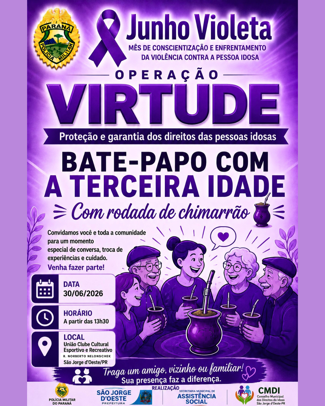 Operação Virtude promove bate-papo com a terceira idade